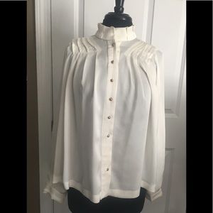 Gorgeous blouse - cream/ivory and gold